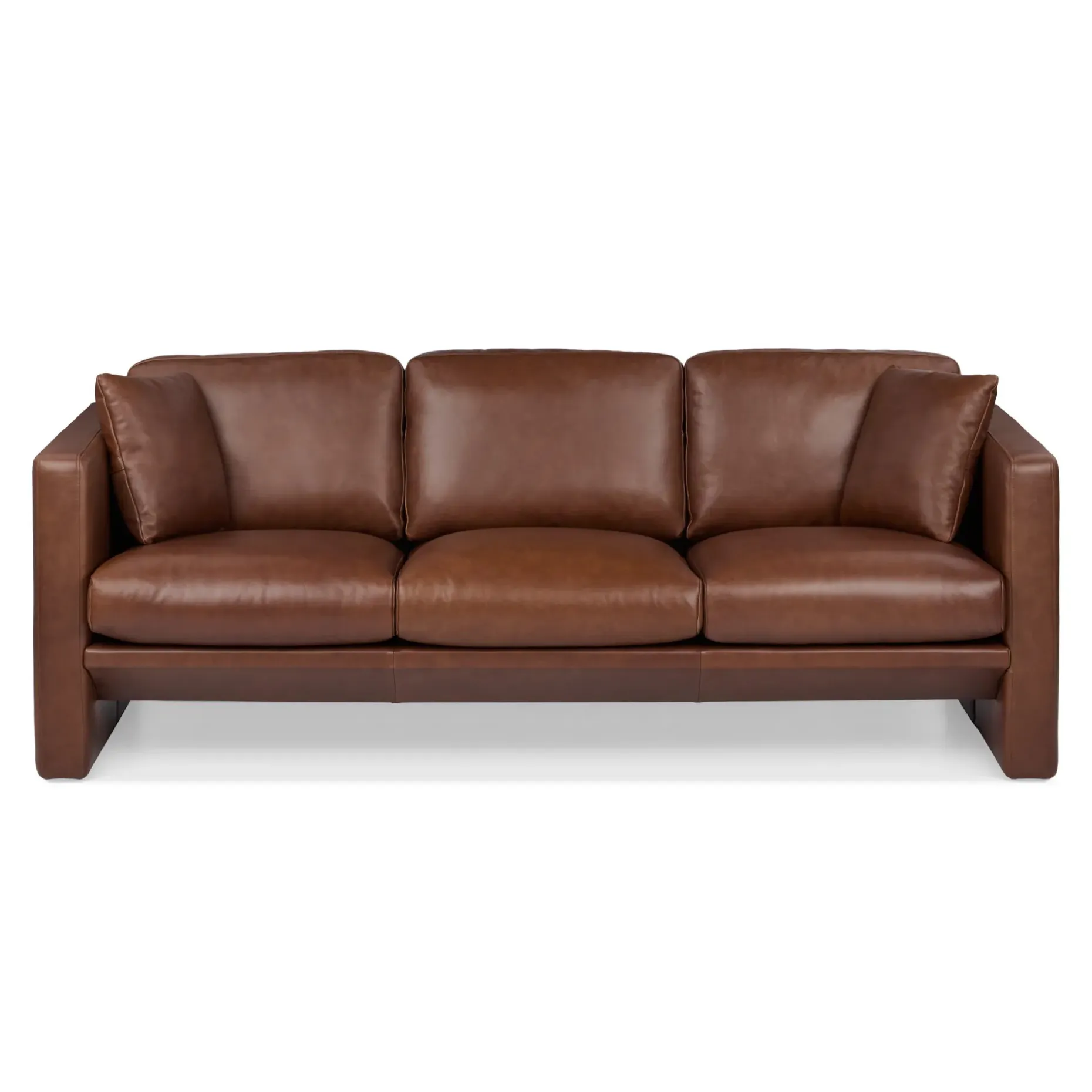 Roxwell 91" Leather Sofa - Taos Brown