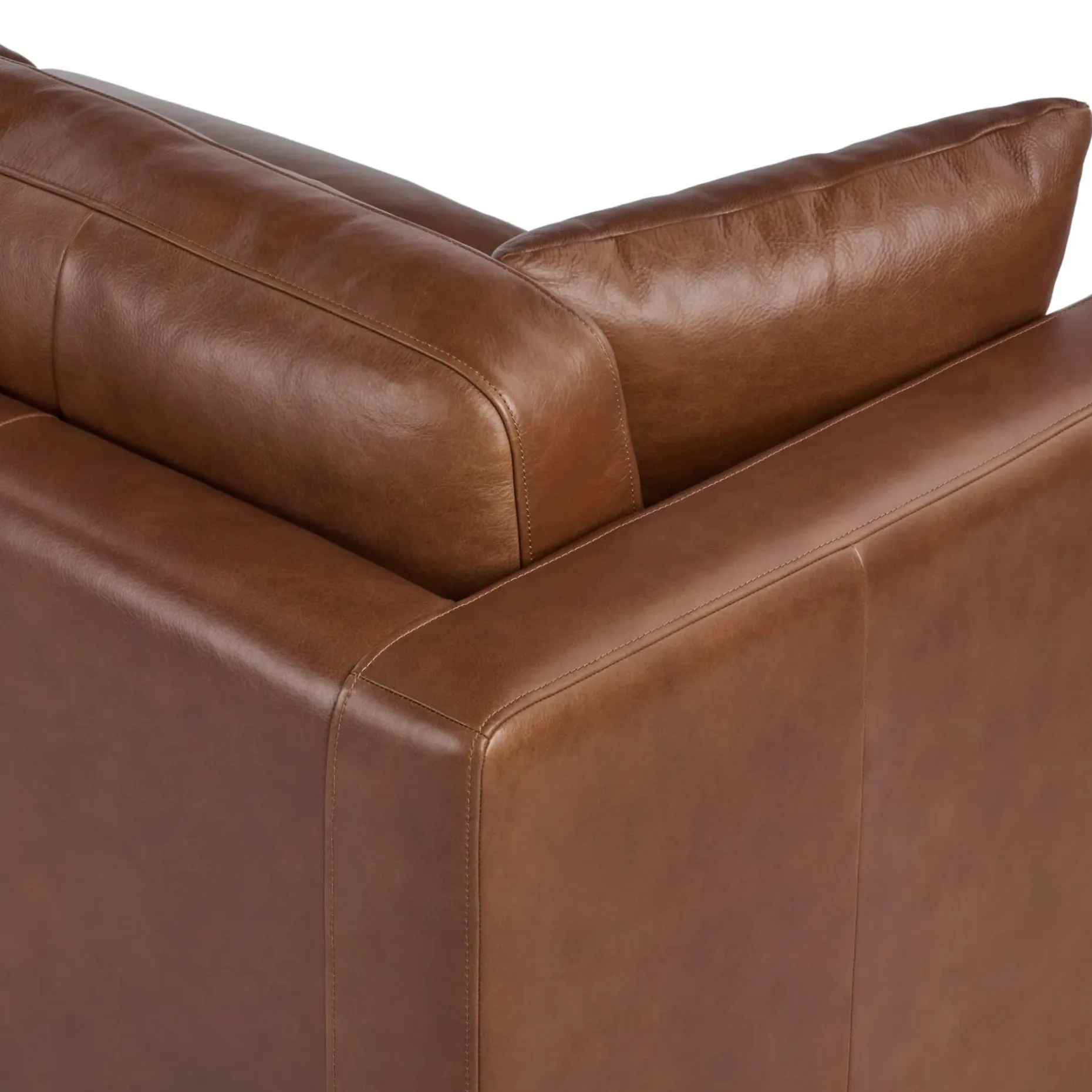 Roxwell 91" Leather Sofa - Taos Brown