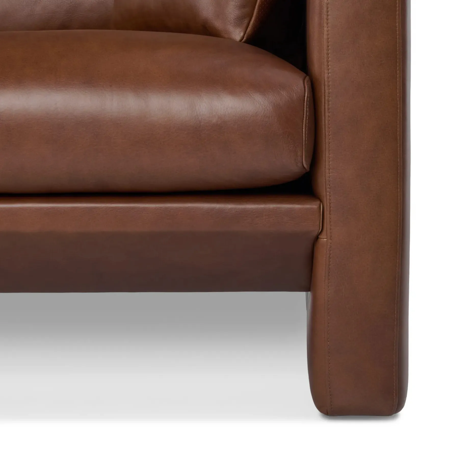 Roxwell 91" Leather Sofa - Taos Brown