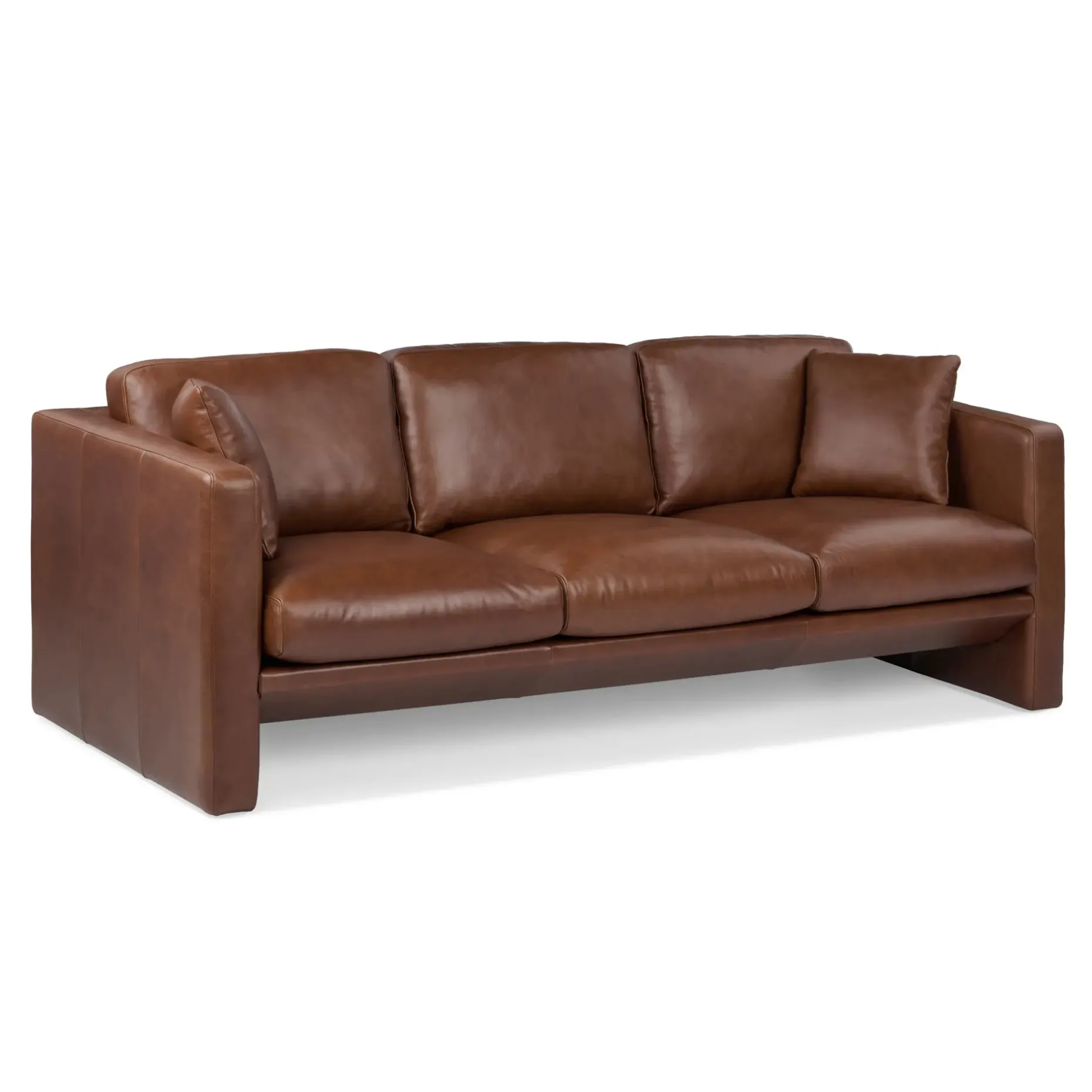 Roxwell 91" Leather Sofa - Taos Brown
