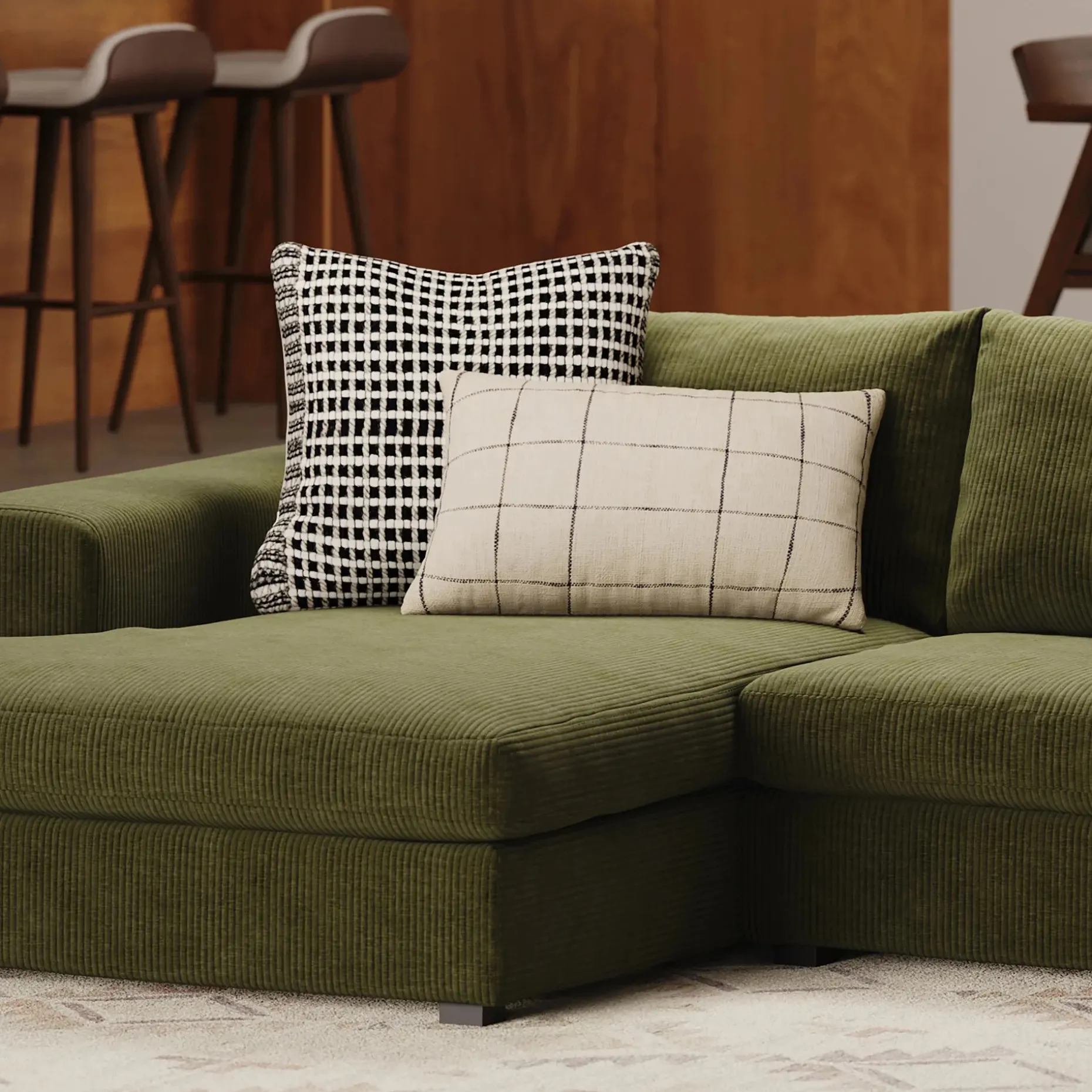 Rudbeck Pillow - Ivory Plaid