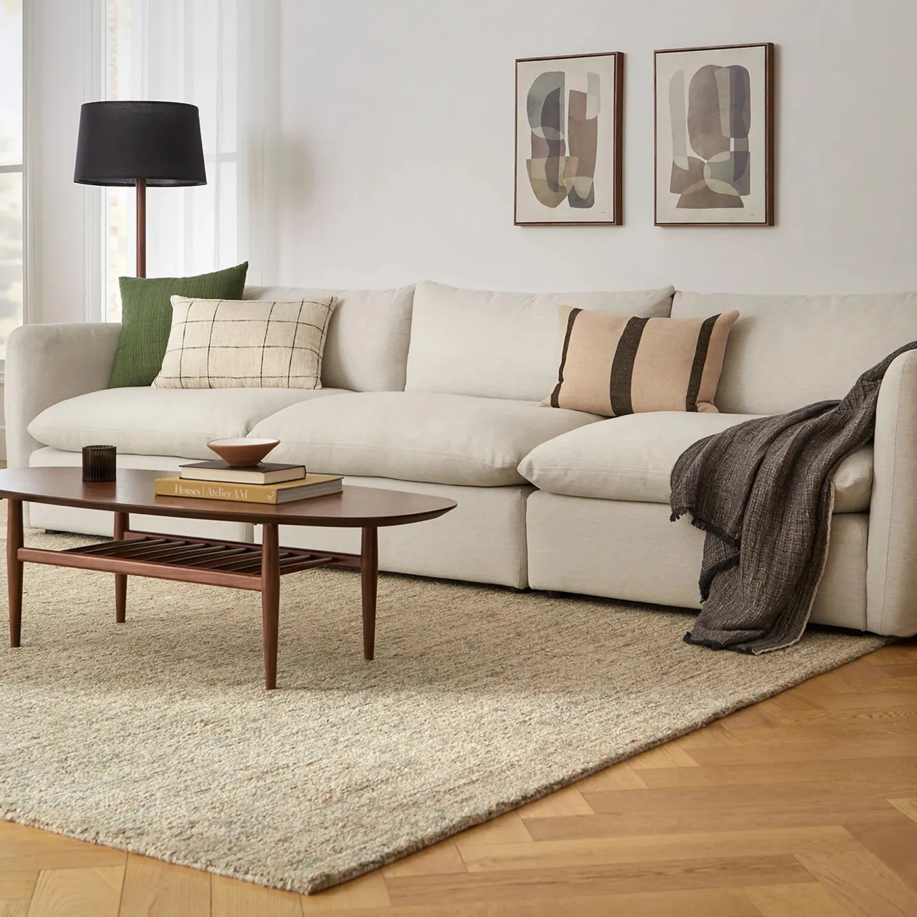 Rudbeck Pillow - Ivory Plaid