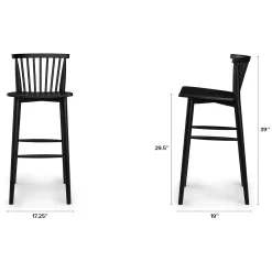 Rus Bar Stool - Black
