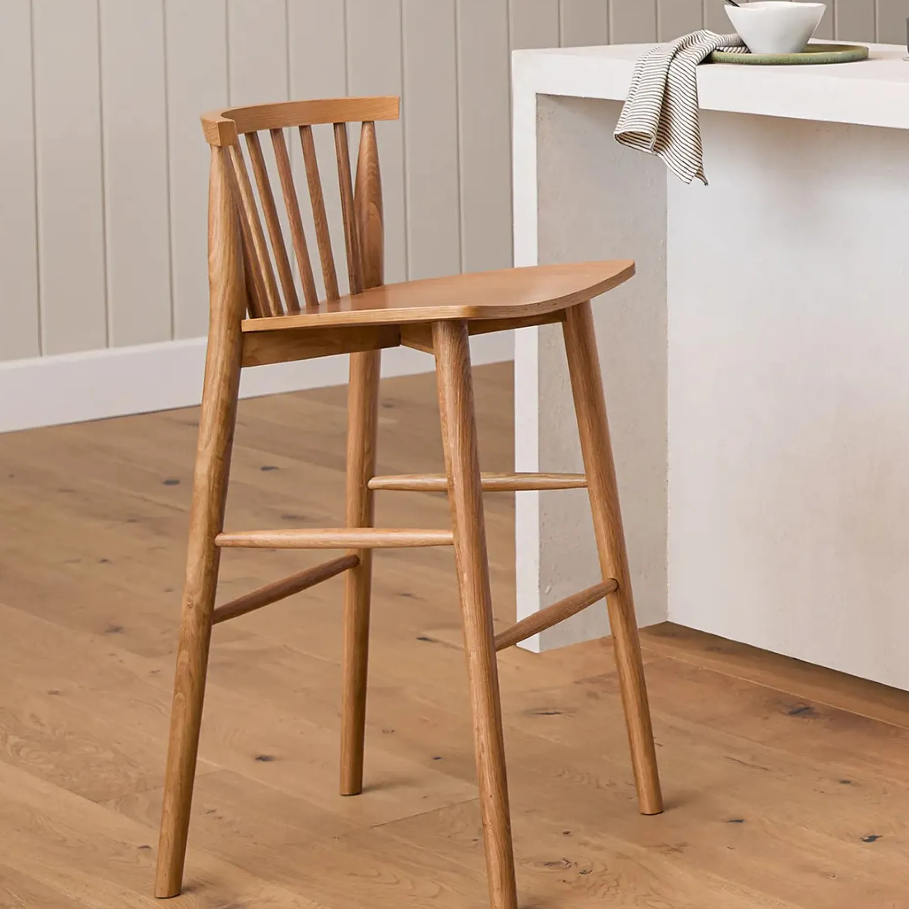 Rus Bar Stool - Light Oak