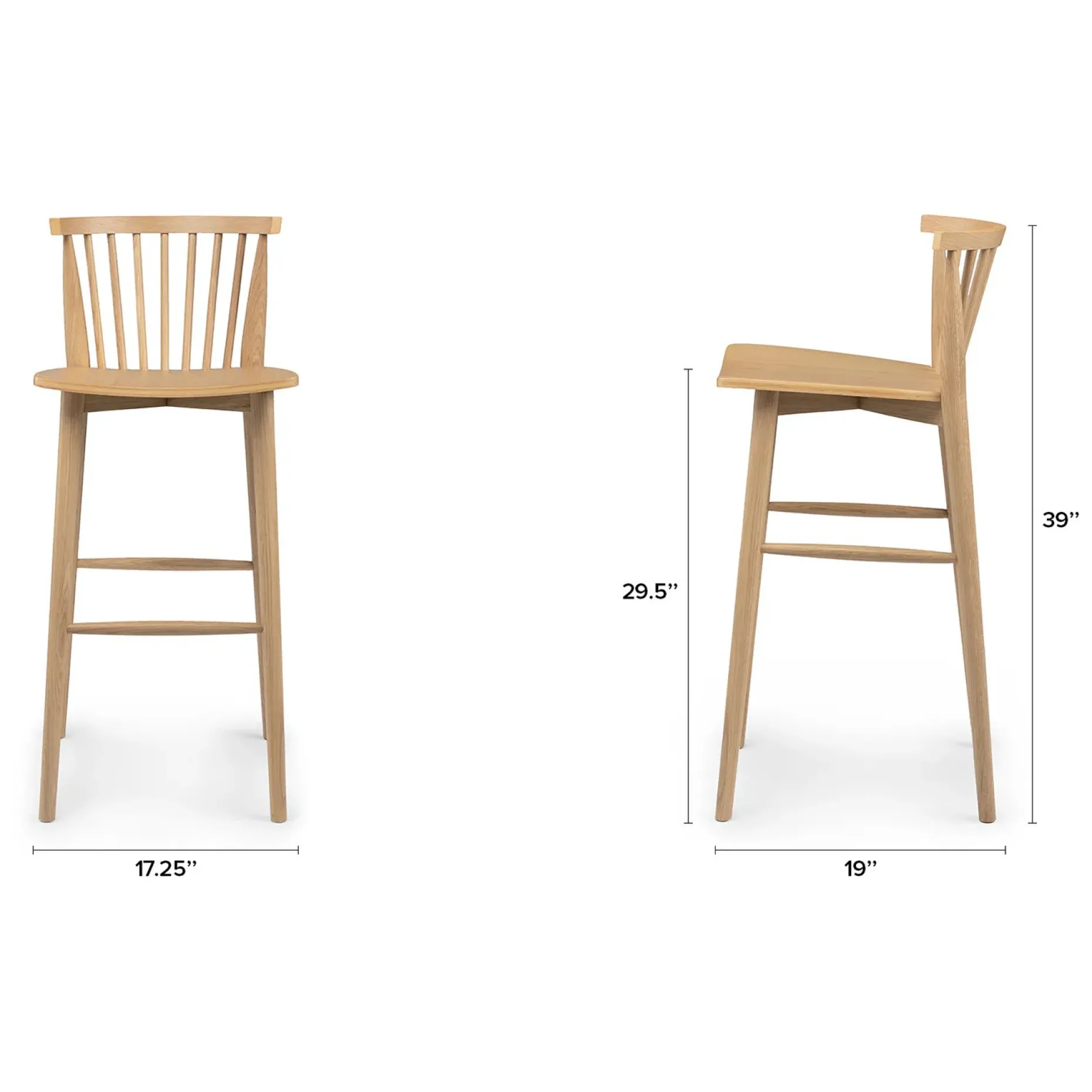Rus Bar Stool - Light Oak