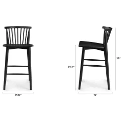 Rus Counter Stool - Black