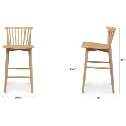 Rus Counter Stool - Light Oak