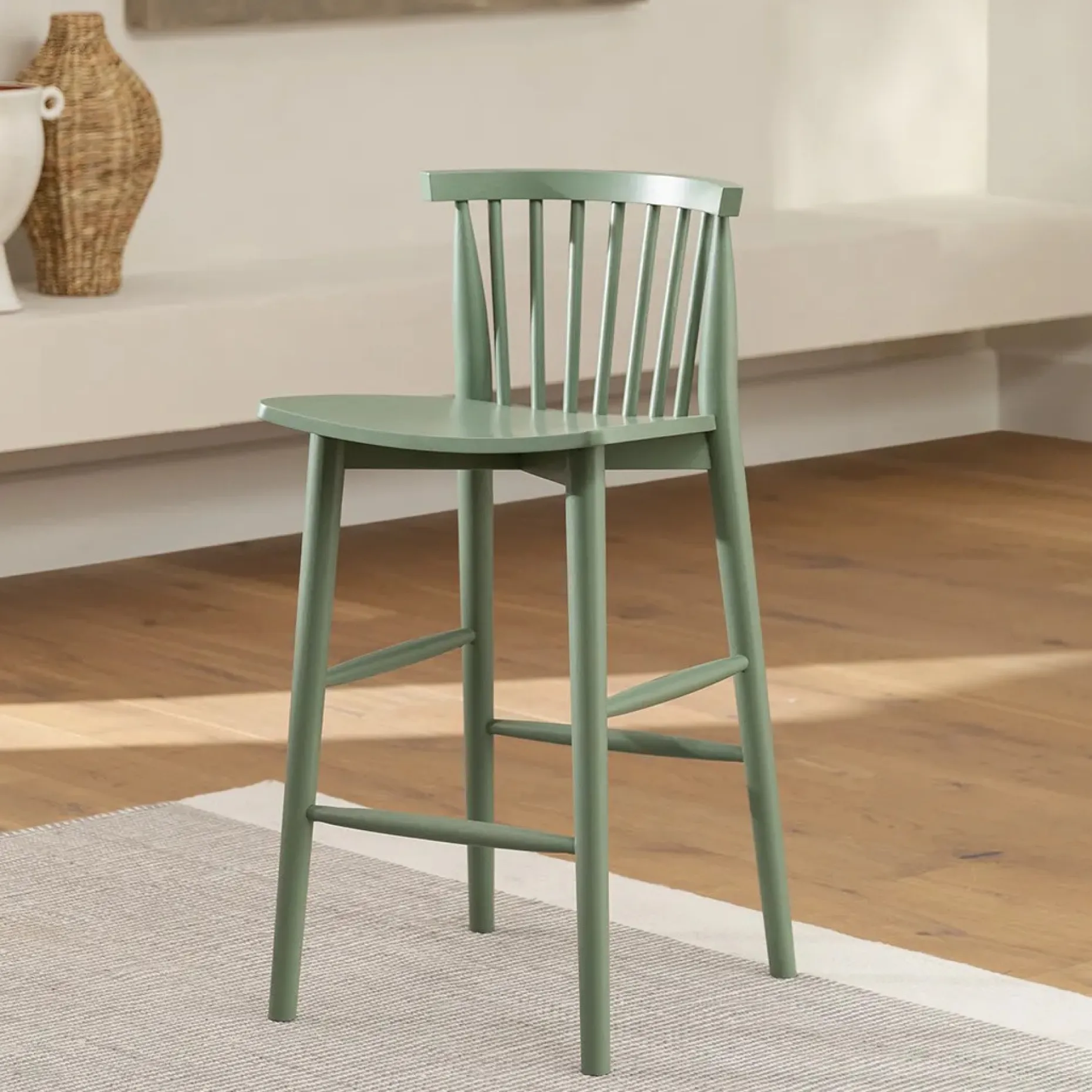 Rus Counter Stool - Norfolk Green