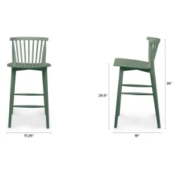 Rus Counter Stool - Norfolk Green