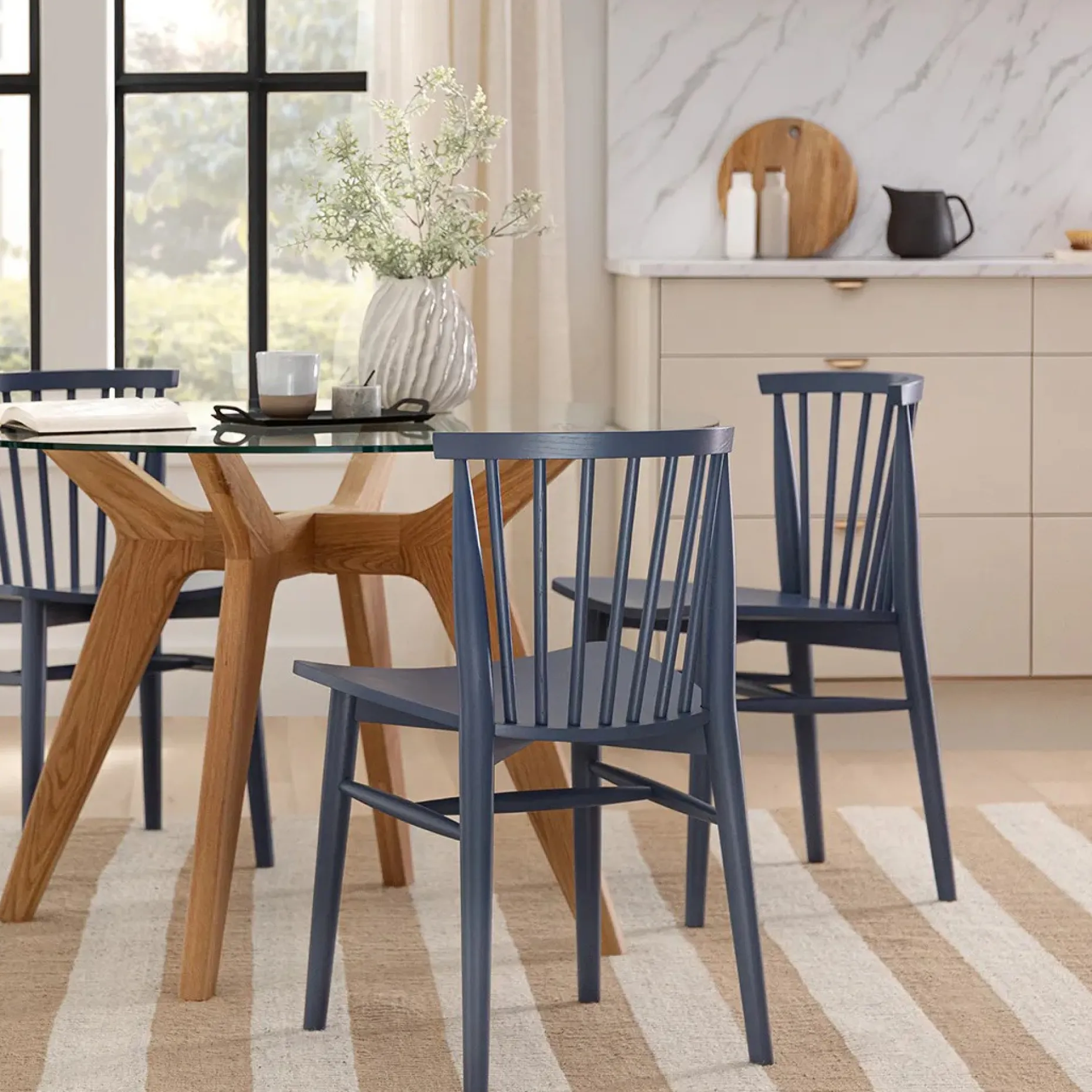 Rus Dining Chair - Oslo Blue