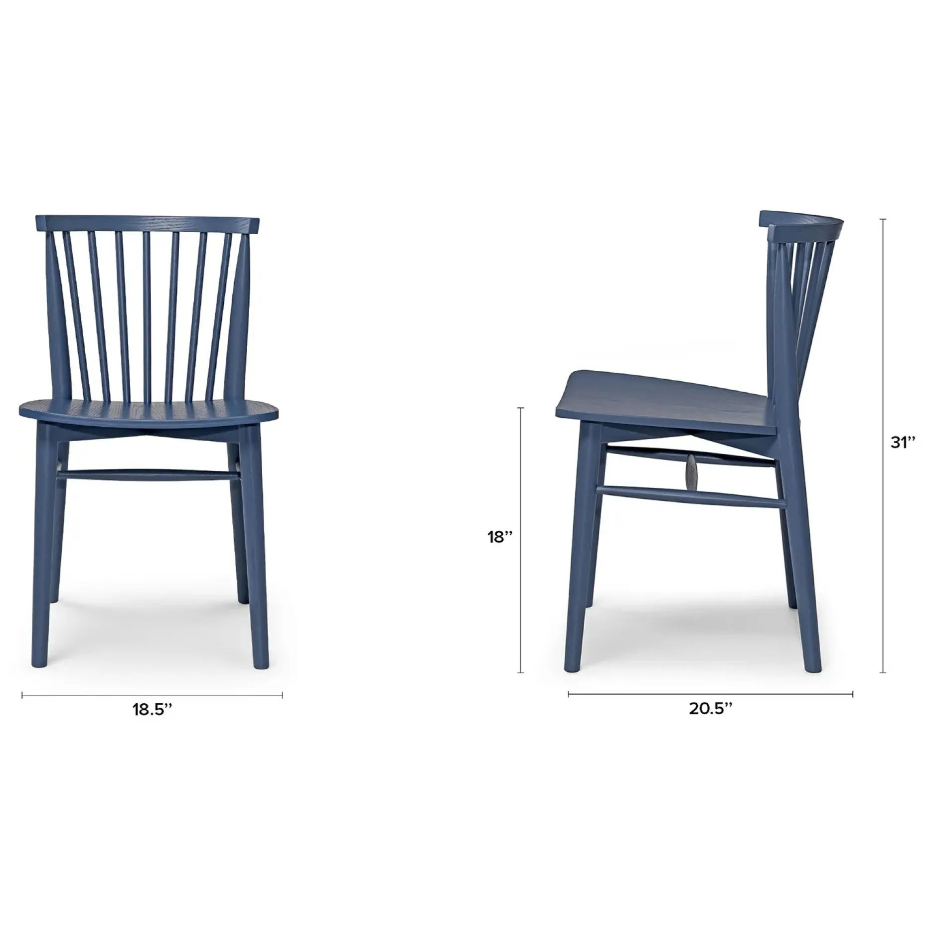 Rus Dining Chair - Oslo Blue