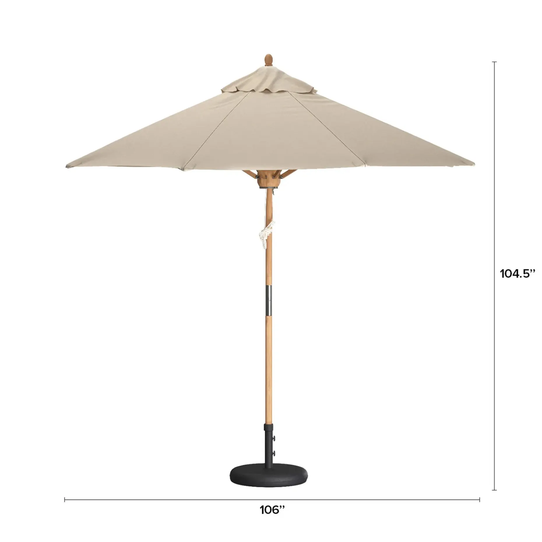 Rutbeek Umbrella - Coast Taupe
