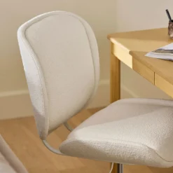 Rya Office Chair - Ivory Wool Bouclé