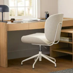 Rya Office Chair - Ivory Wool Bouclé
