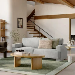 Sadie 89.75" Sofa - Pepper Ivory