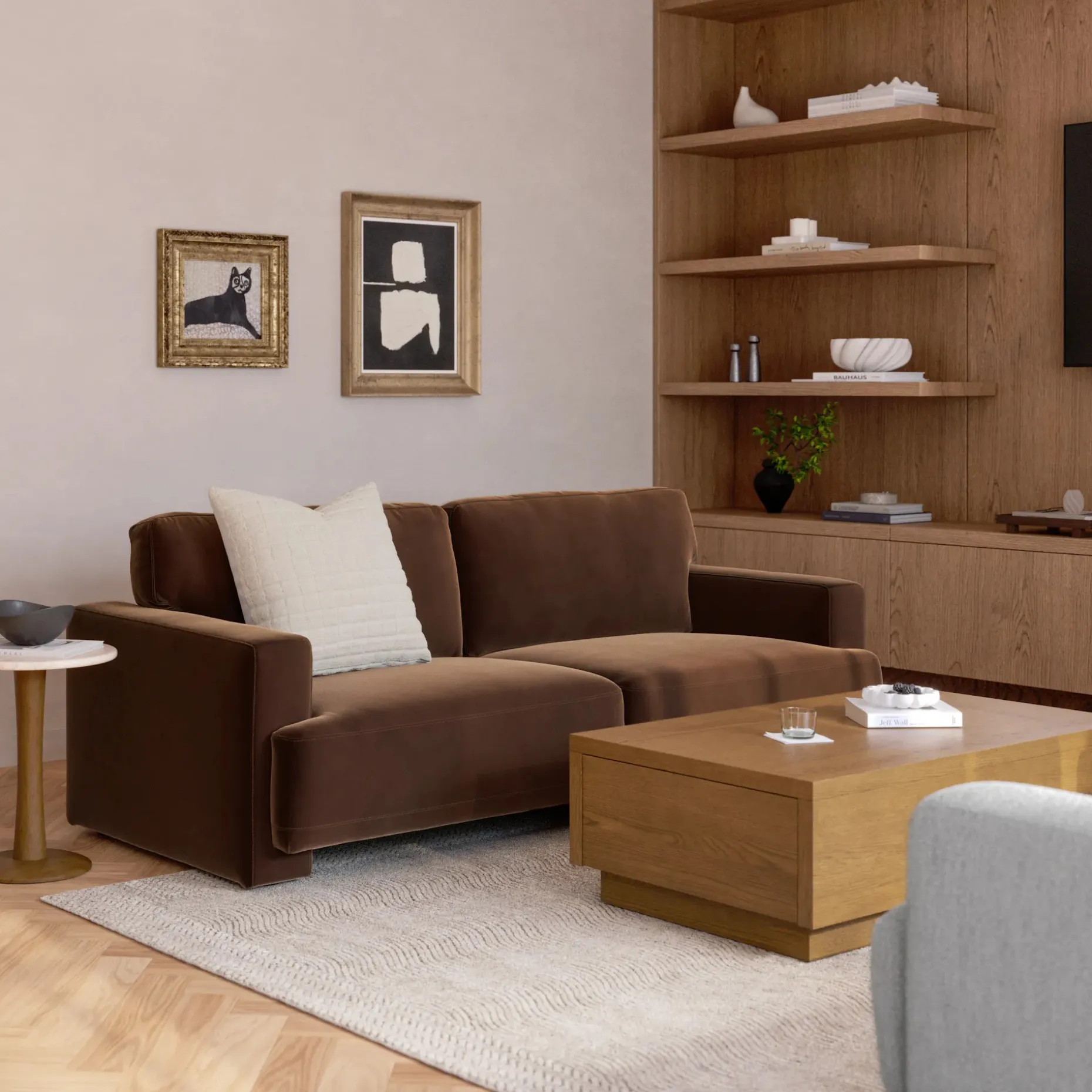Sadie 89.75" Velvet Sofa - Hale Earth