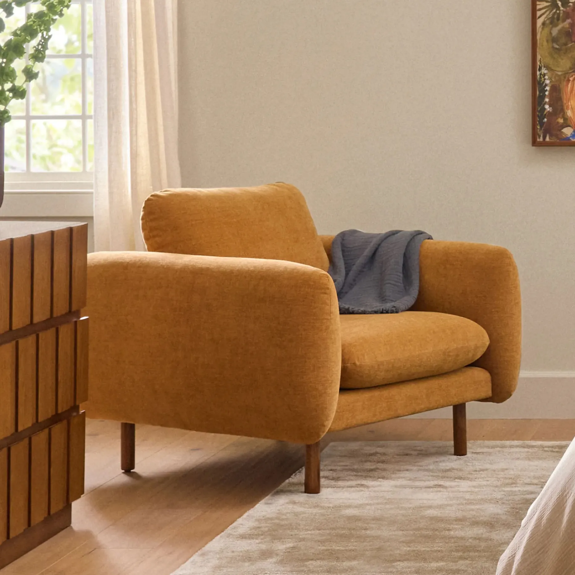 Sanders 37" Lounge Chair - Hestia Ginger