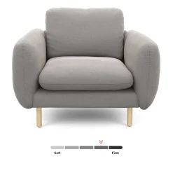 Sanders 37" Lounge Chair - Hestia Gray