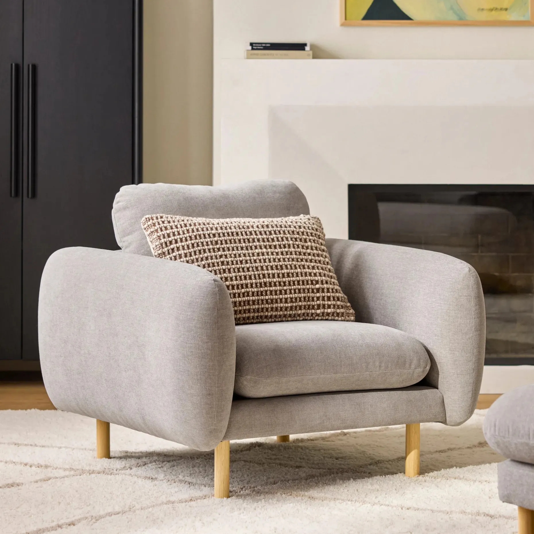 Sanders 37" Lounge Chair - Hestia Gray