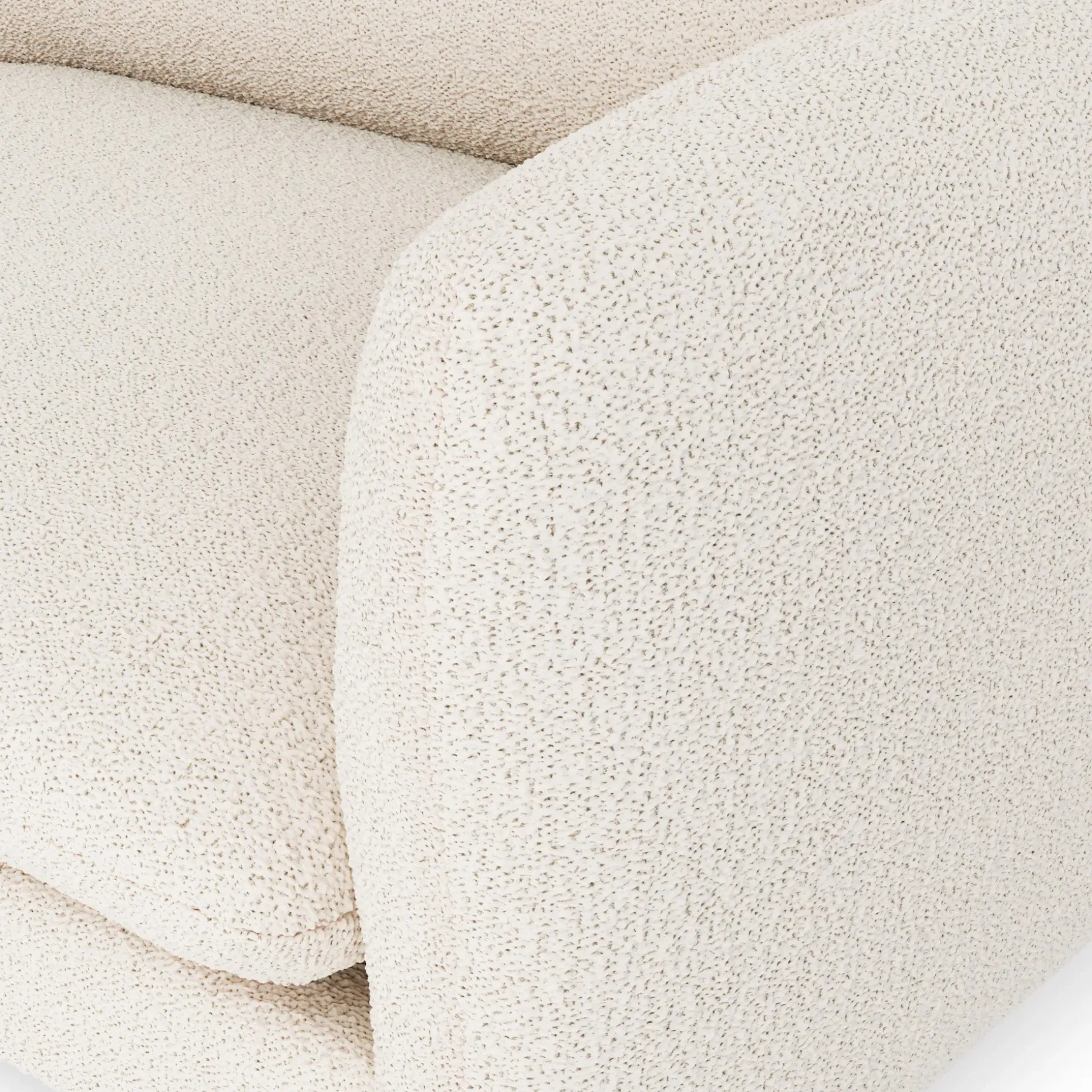 Sanders 37" Lounge Chair - Ivory Wool Bouclé