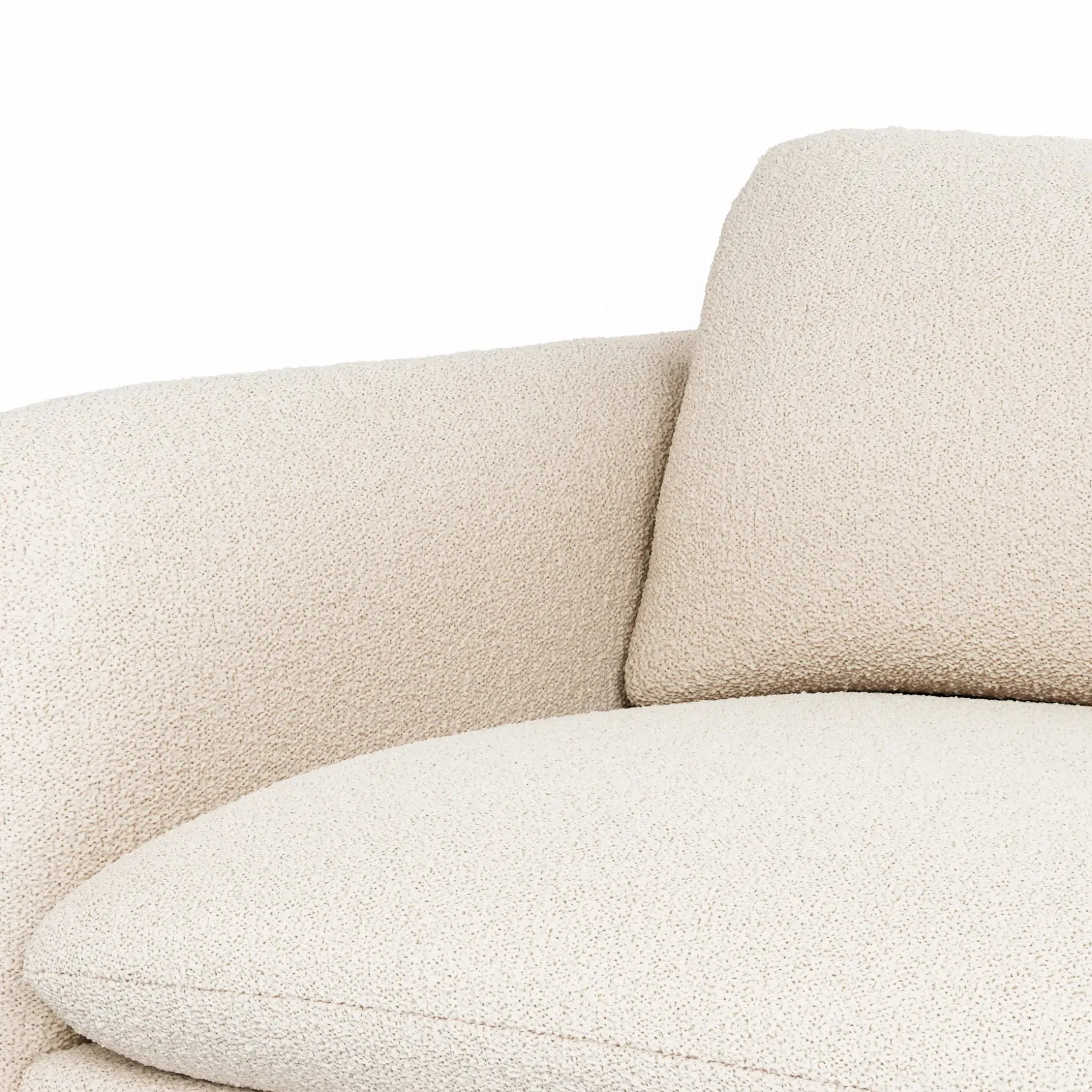 Sanders 37" Lounge Chair - Ivory Wool Bouclé