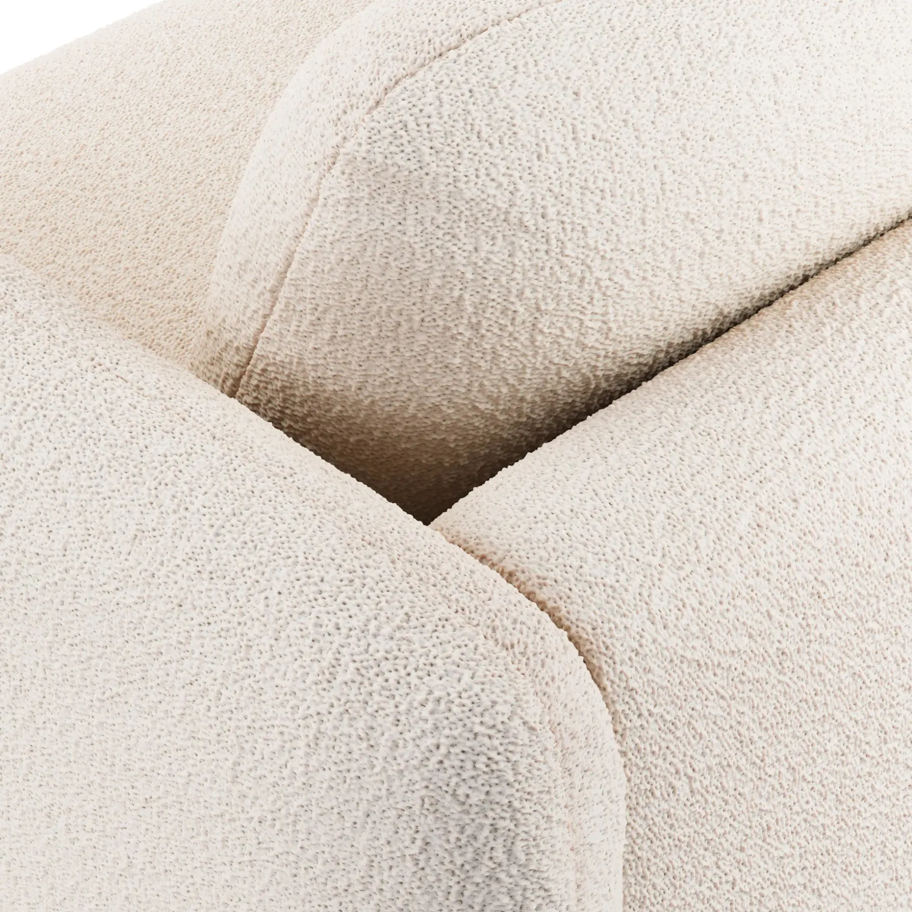 Sanders 37" Lounge Chair - Ivory Wool Bouclé
