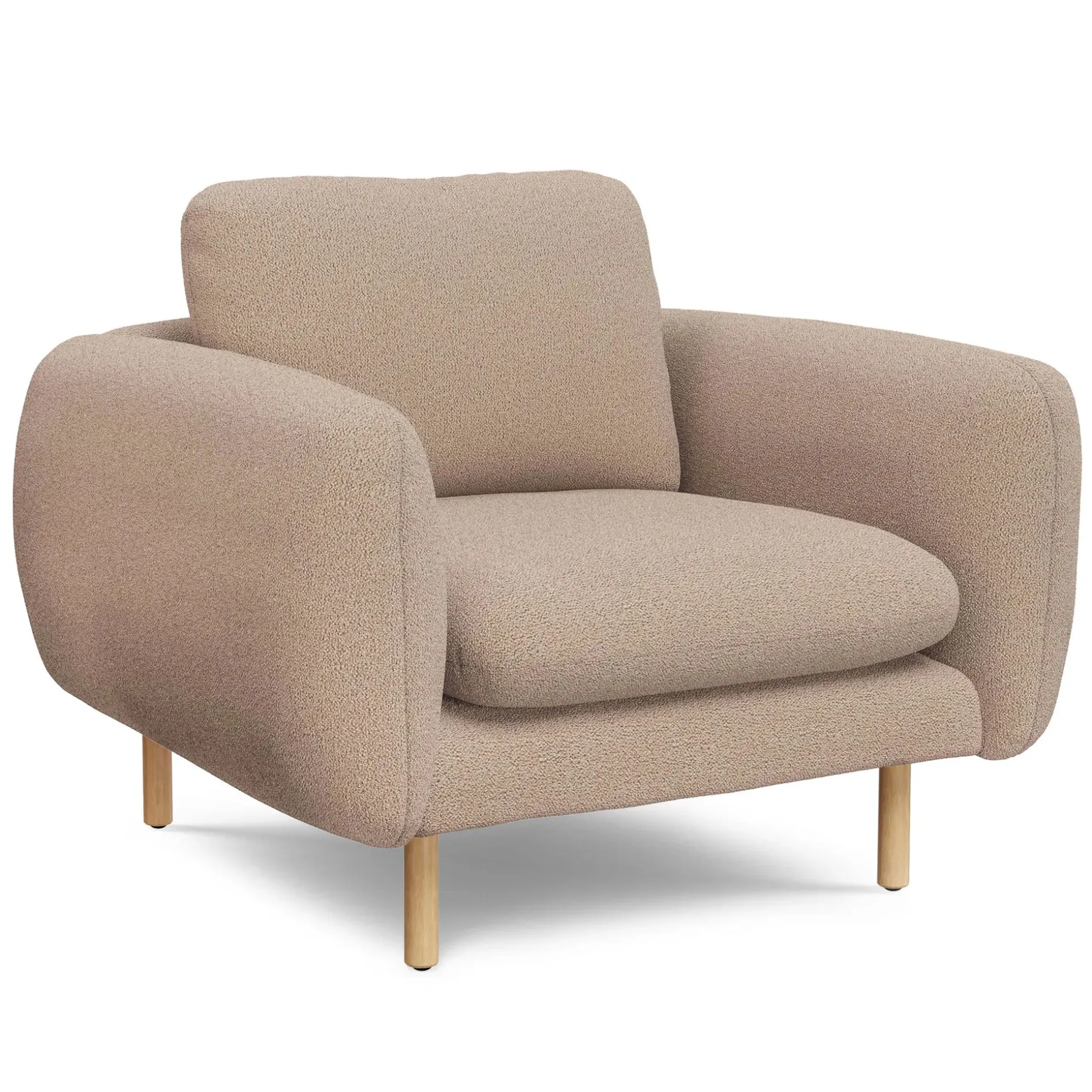 Sanders 37" Lounge Chair - Sandstone Wool Bouclé