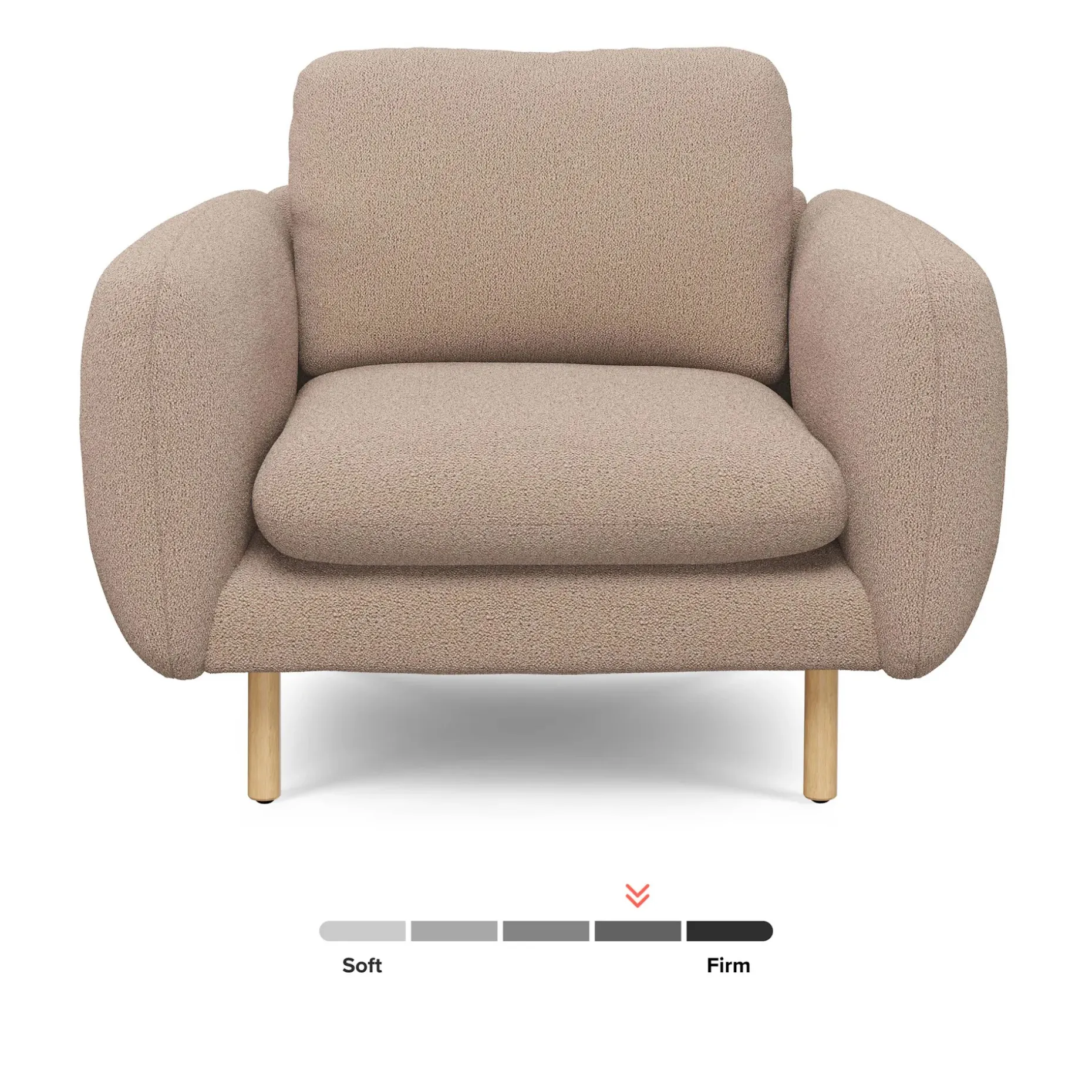 Sanders 37" Lounge Chair - Sandstone Wool Bouclé