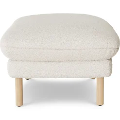 Sanders 35.5" Ottoman - Ivory Wool Bouclé