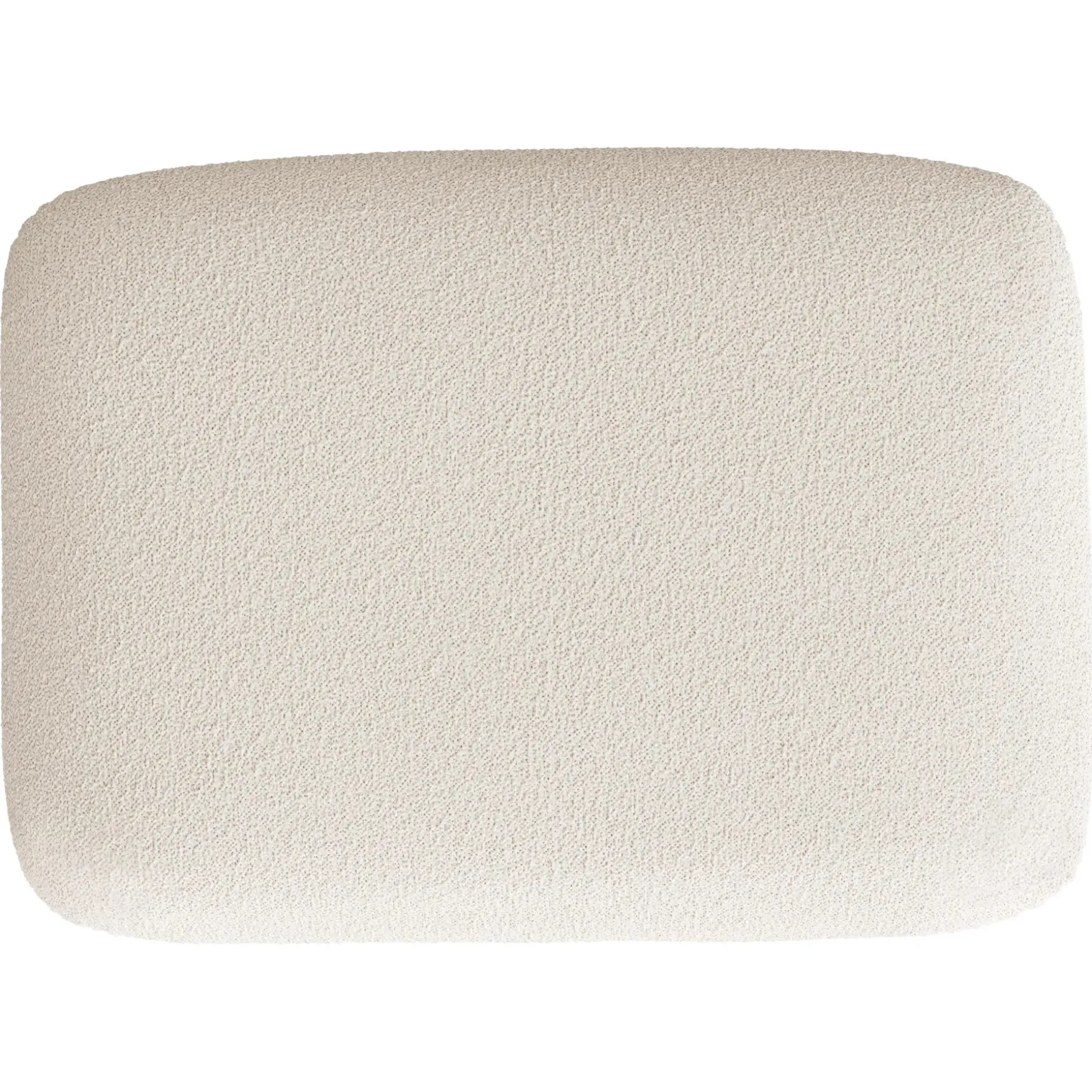Sanders 35.5" Ottoman - Ivory Wool Bouclé