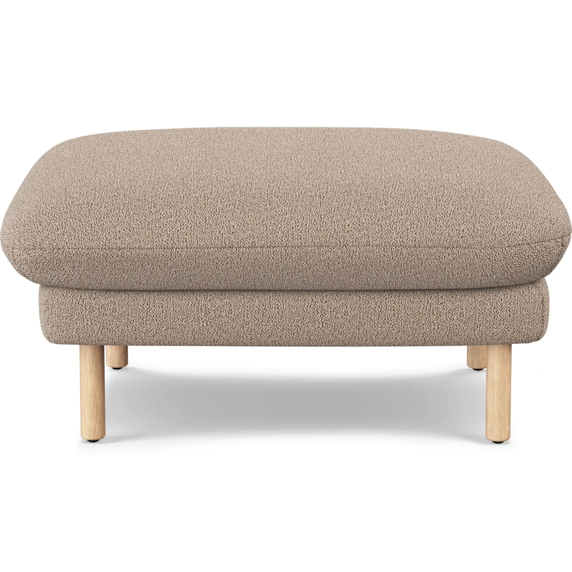 Sanders 35.5" Ottoman - Sandstone Wool Bouclé