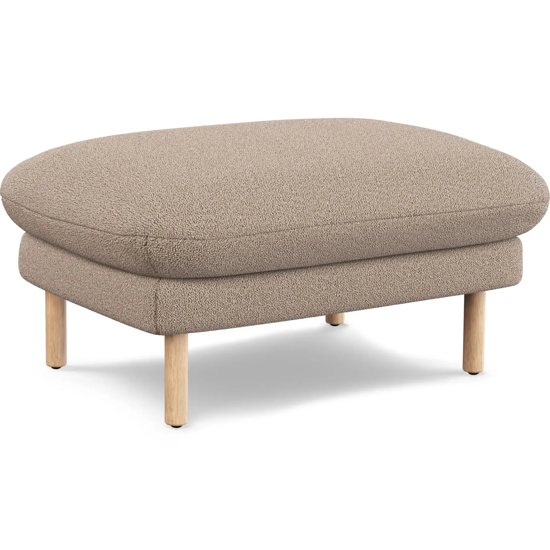 Sanders 35.5" Ottoman - Sandstone Wool Bouclé