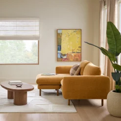 Sanders 85.5" Reversible Sectional - Hestia Ginger