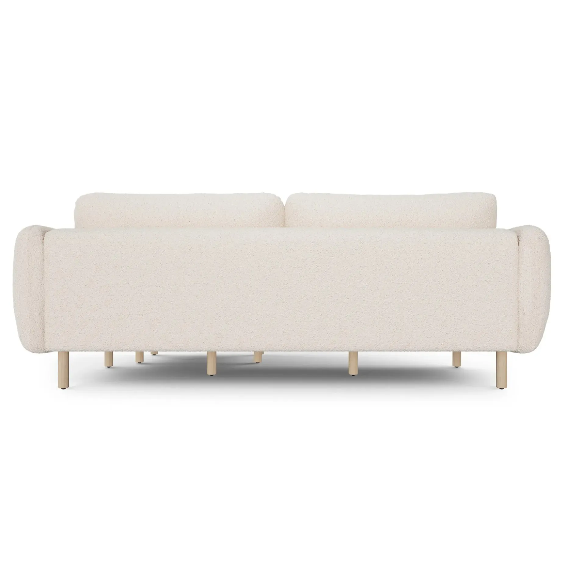 Sanders 85.5" Reversible Sectional - Ivory Wool Bouclé