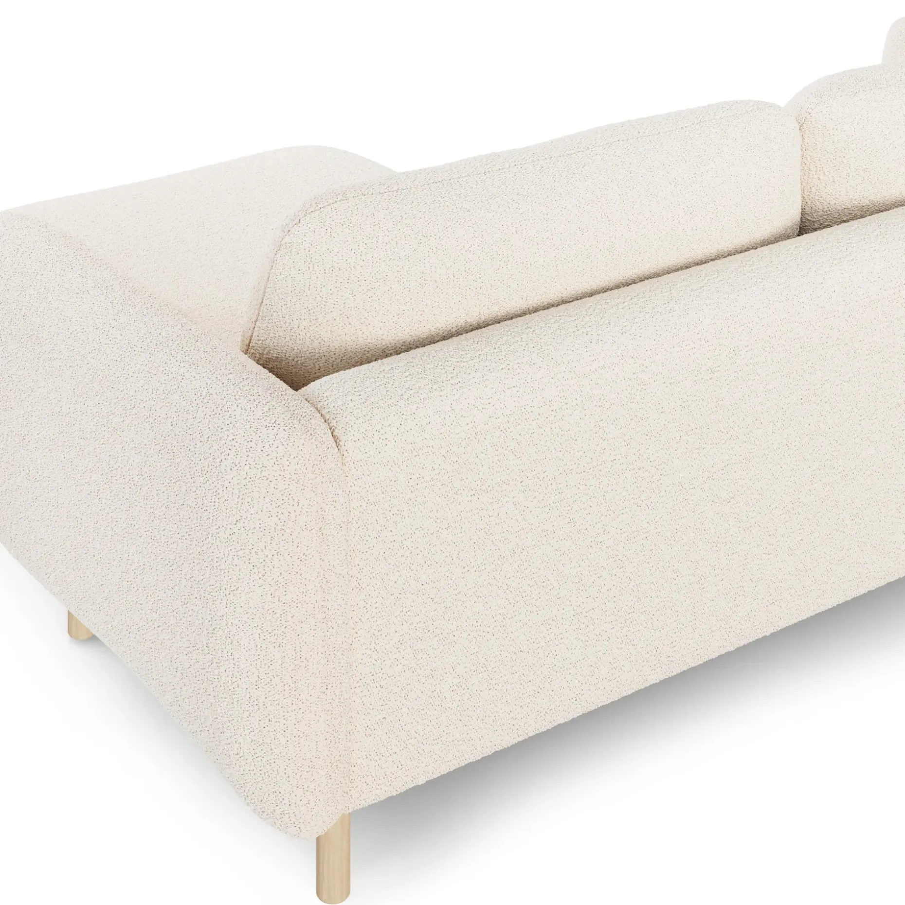 Sanders 85.5" Reversible Sectional - Ivory Wool Bouclé