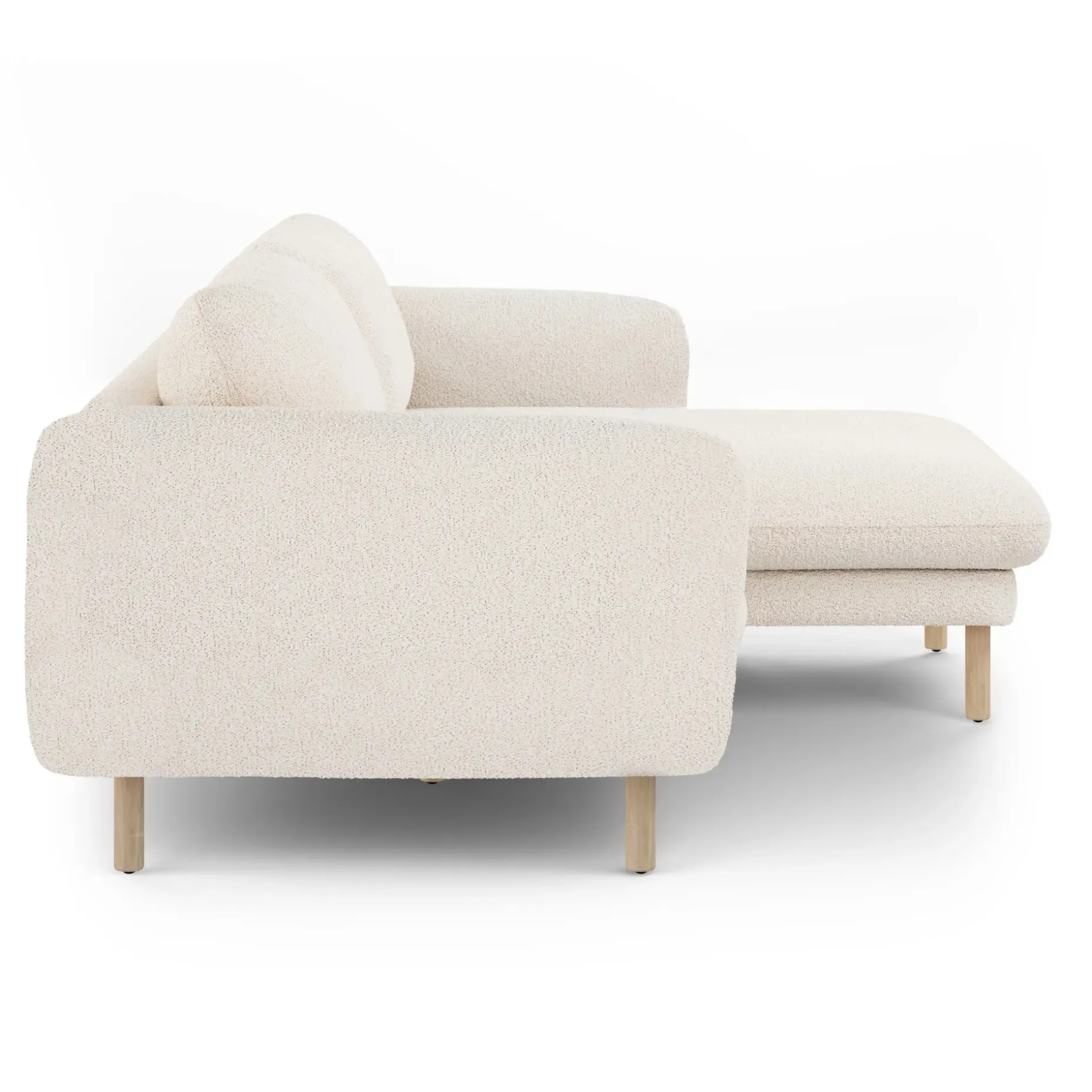 Sanders 85.5" Reversible Sectional - Ivory Wool Bouclé
