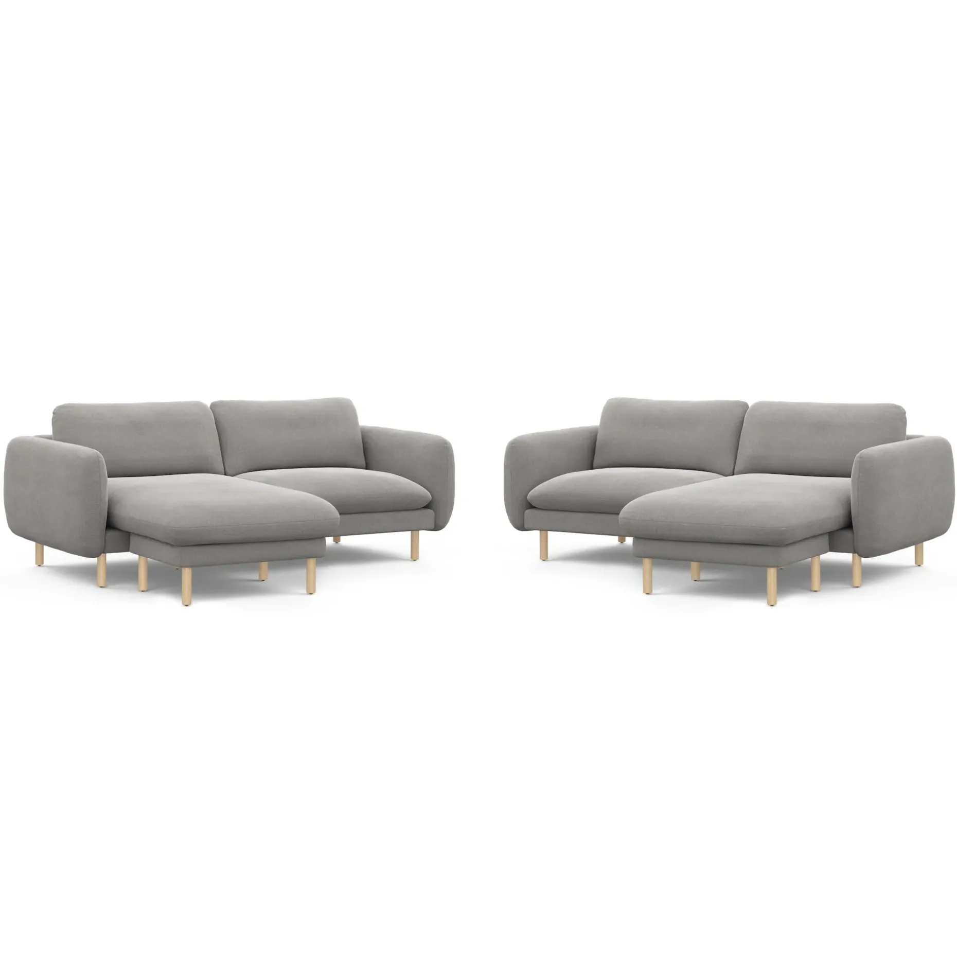 Sanders 85.5" Reversible Sectional - Hestia Gray