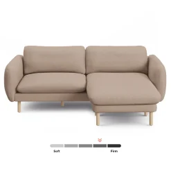Sanders 85.5" Reversible Sectional - Sandstone Wool Bouclé