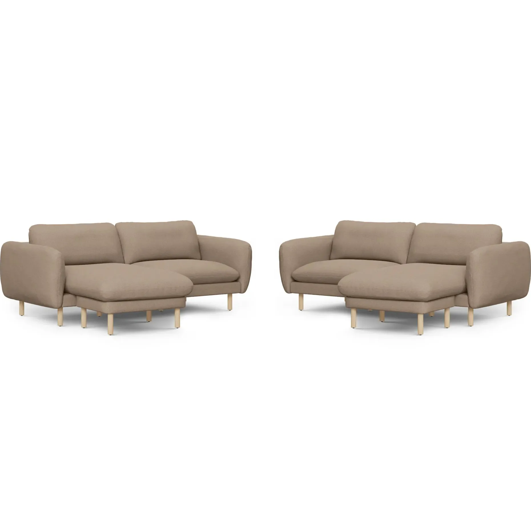 Sanders 85.5" Reversible Sectional - Sandstone Wool Bouclé