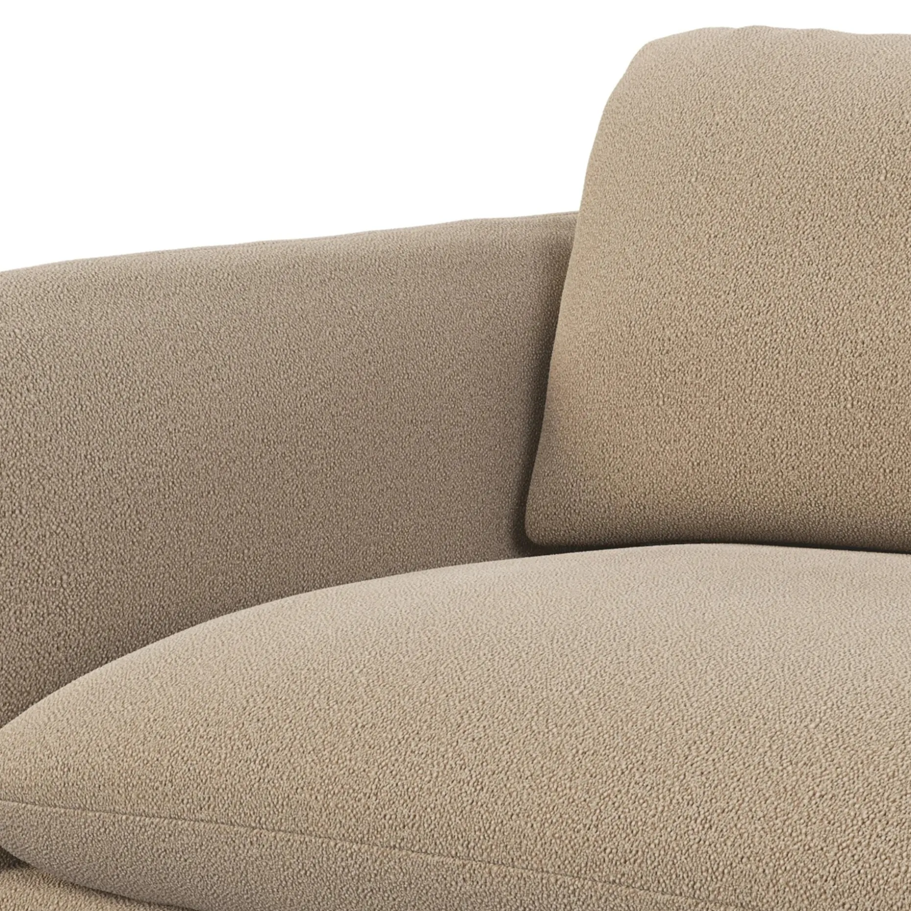 Sanders 85.5" Reversible Sectional - Sandstone Wool Bouclé