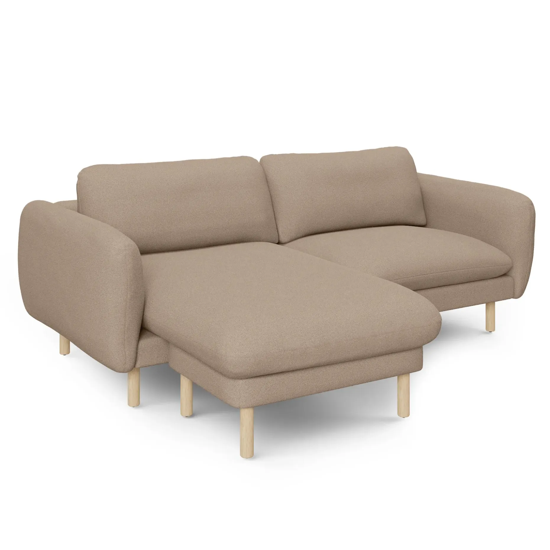 Sanders 85.5" Reversible Sectional - Sandstone Wool Bouclé