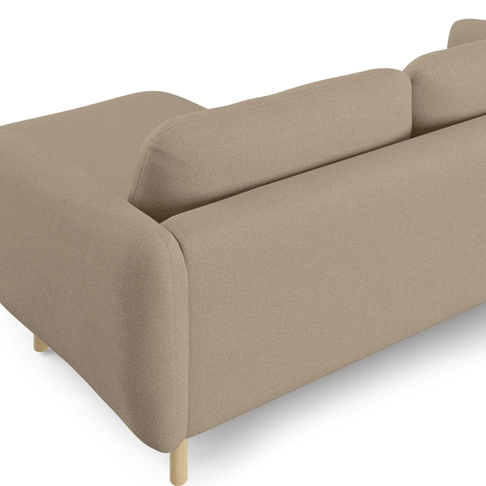 Sanders 85.5" Reversible Sectional - Sandstone Wool Bouclé