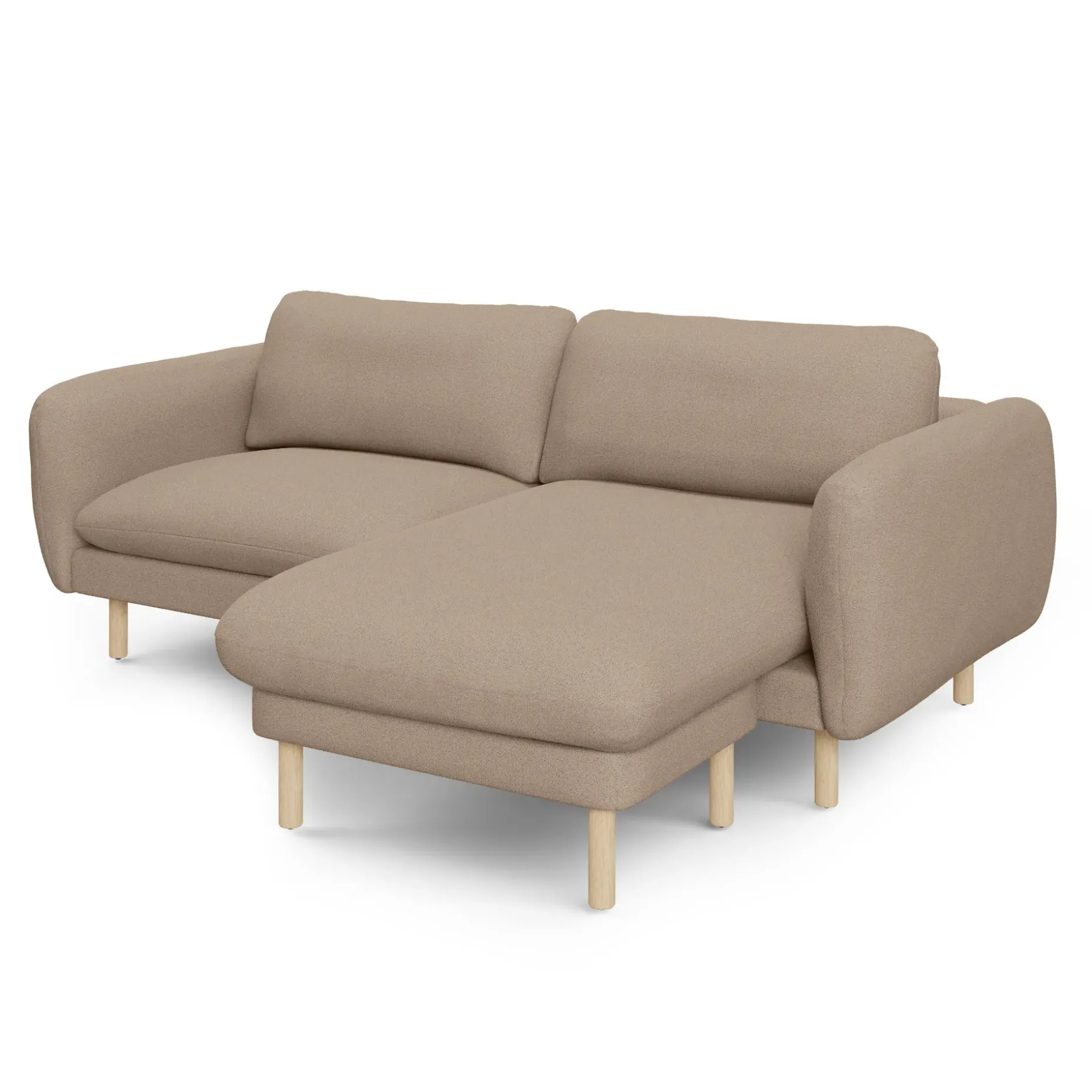 Sanders 85.5" Reversible Sectional - Sandstone Wool Bouclé
