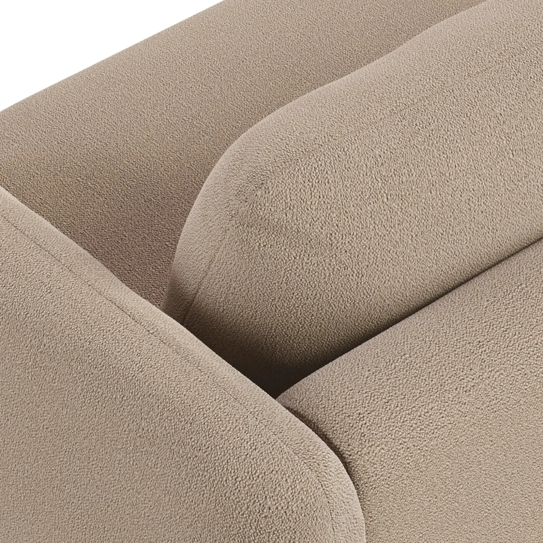 Sanders 85.5" Reversible Sectional - Sandstone Wool Bouclé