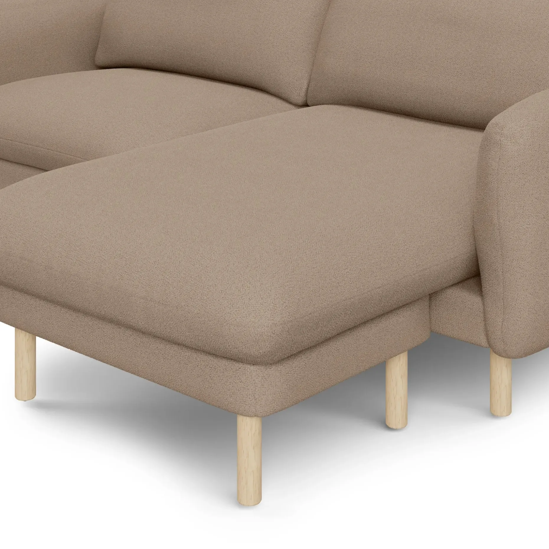 Sanders 85.5" Reversible Sectional - Sandstone Wool Bouclé