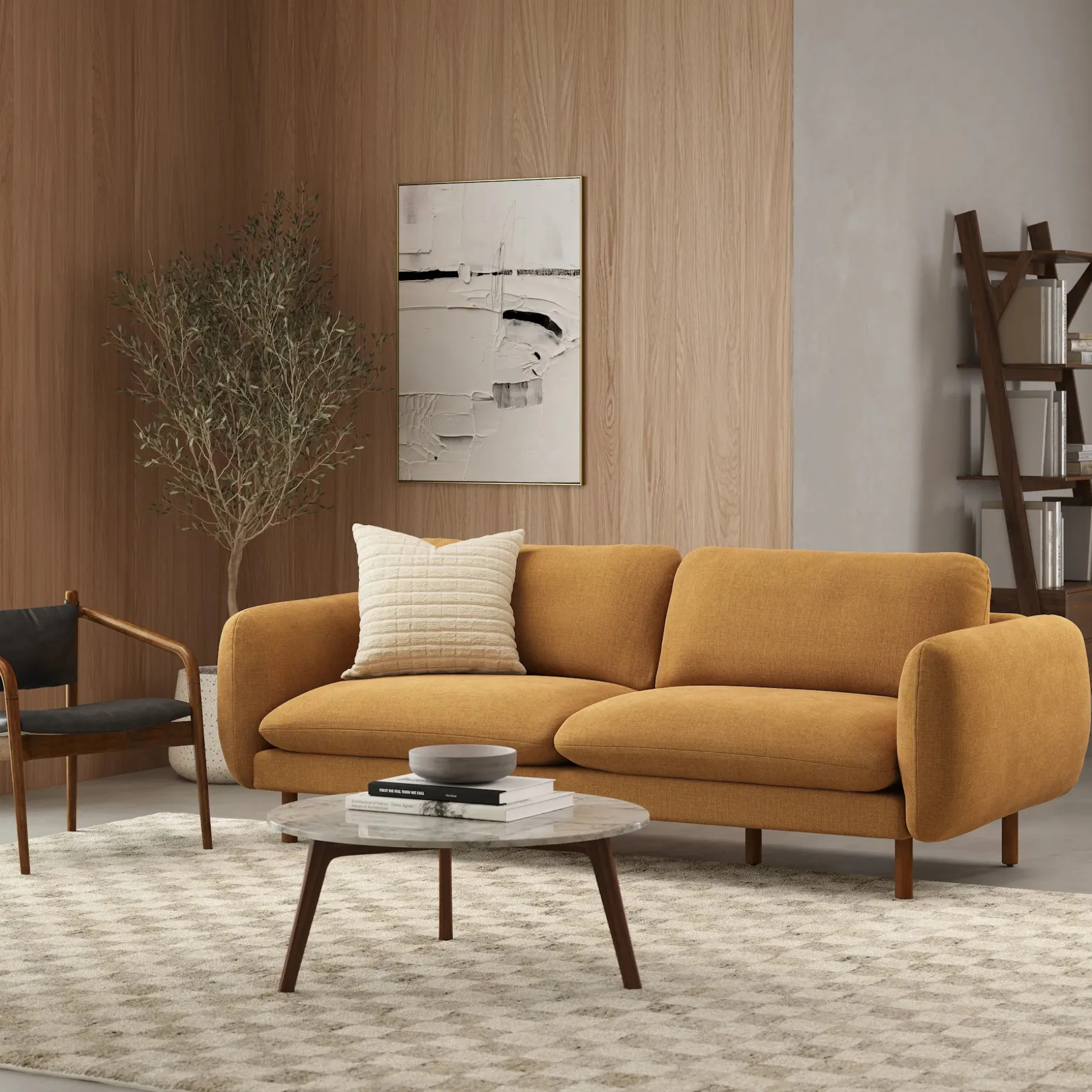 Sanders 85.5" Sofa - Hestia Ginger