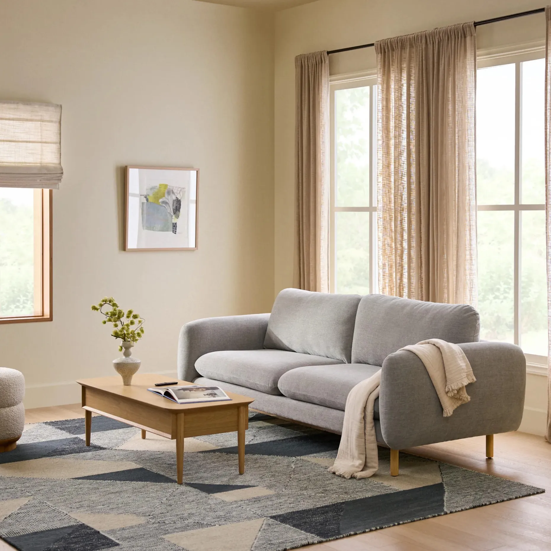 Sanders 85.5" Sofa - Hestia Gray
