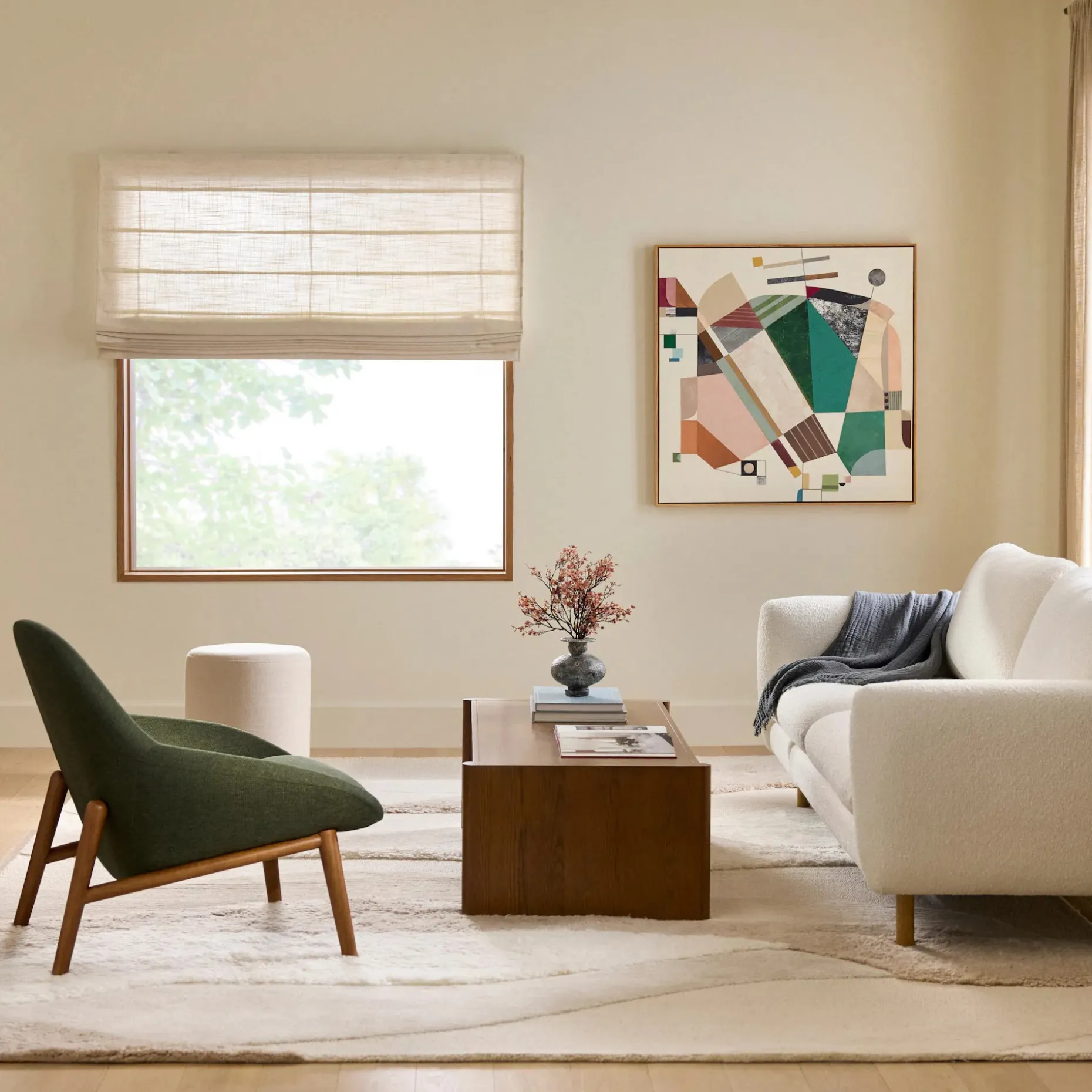 Sanders 85.5" Sofa - Ivory Wool Bouclé