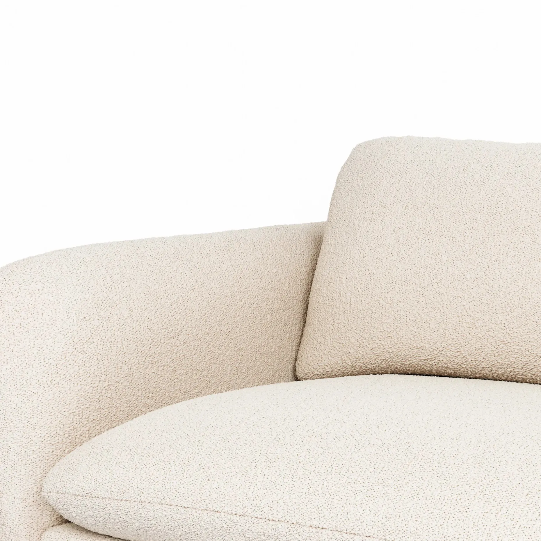 Sanders 85.5" Sofa - Ivory Wool Bouclé