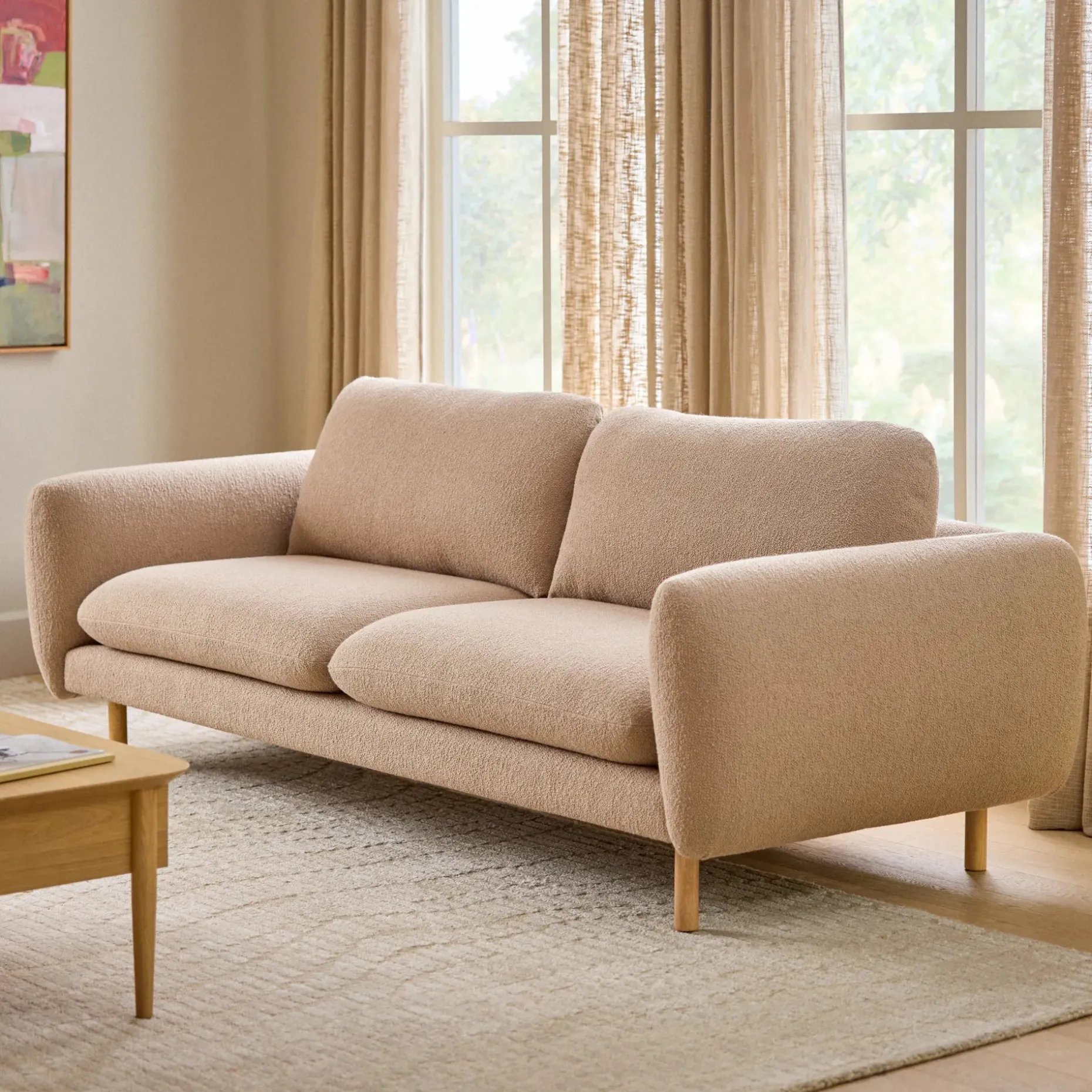 Sanders 85.5" Sofa - Sandstone Wool Bouclé